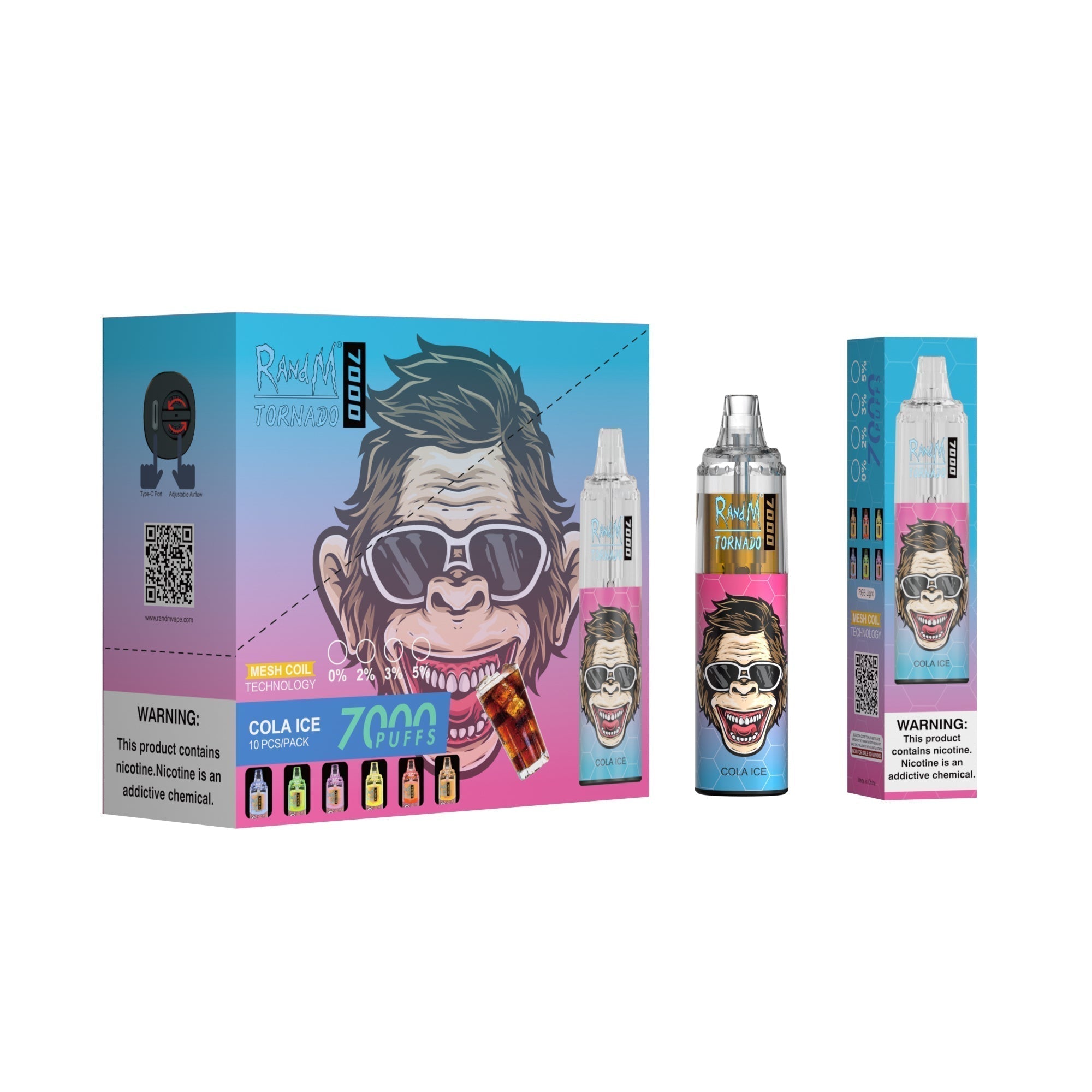 RAndM Tornado 7000 Puffs Disposable Vape Box Of 10