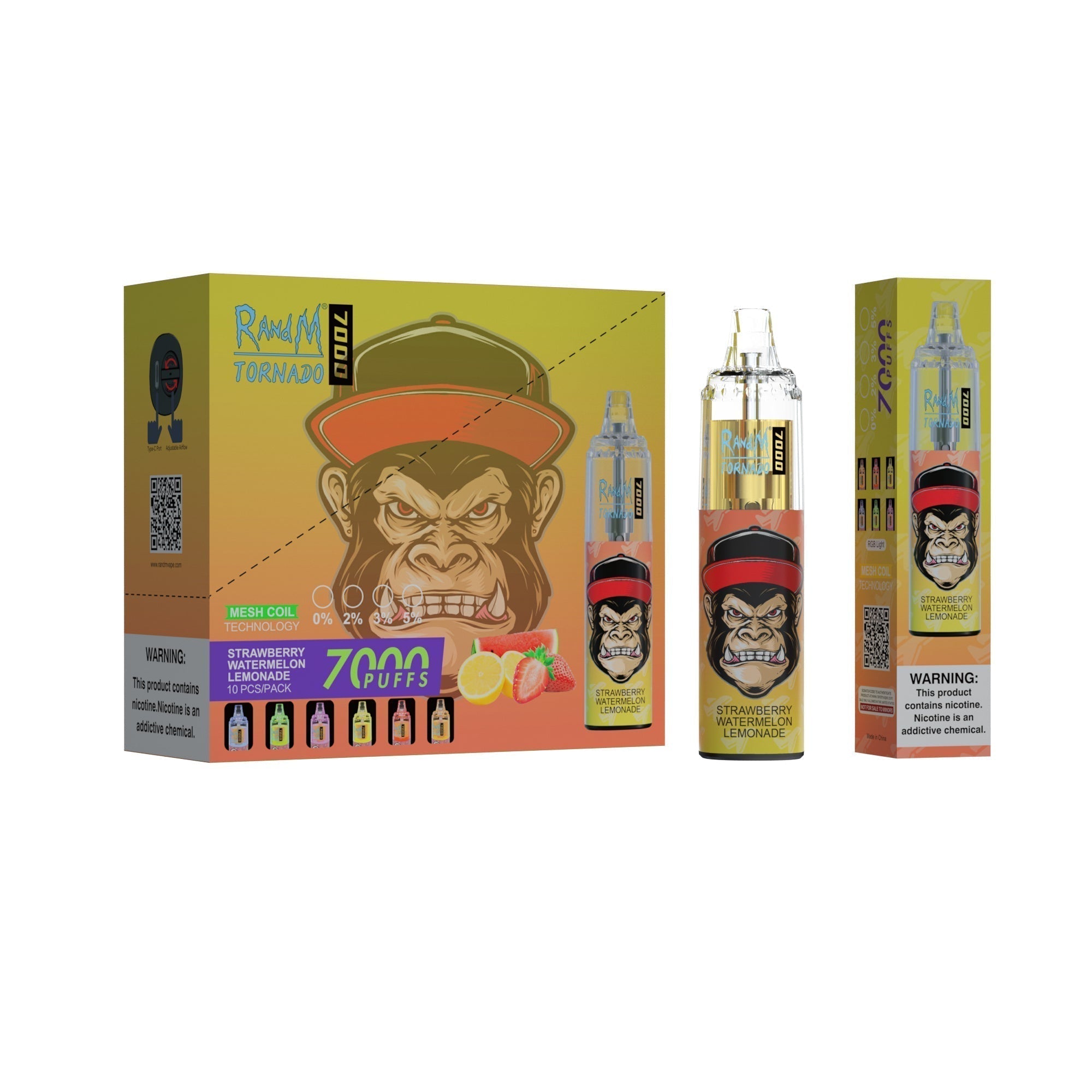 RAndM Tornado 7000 Puffs Disposable Vape Box Of 10