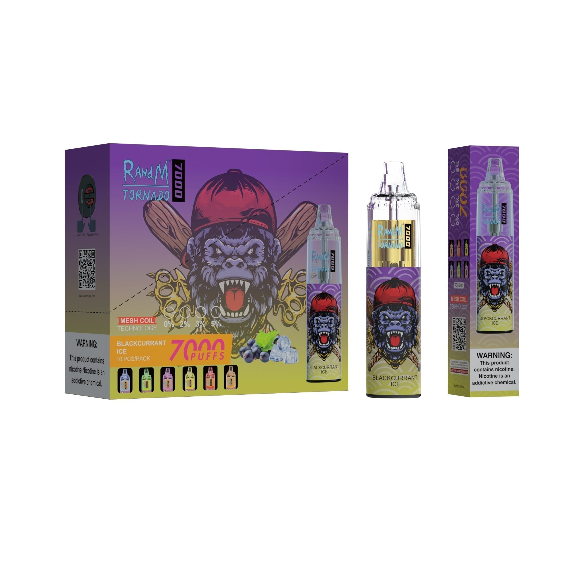 RAndM Tornado 7000 Puffs Disposable Vape Box Of 10