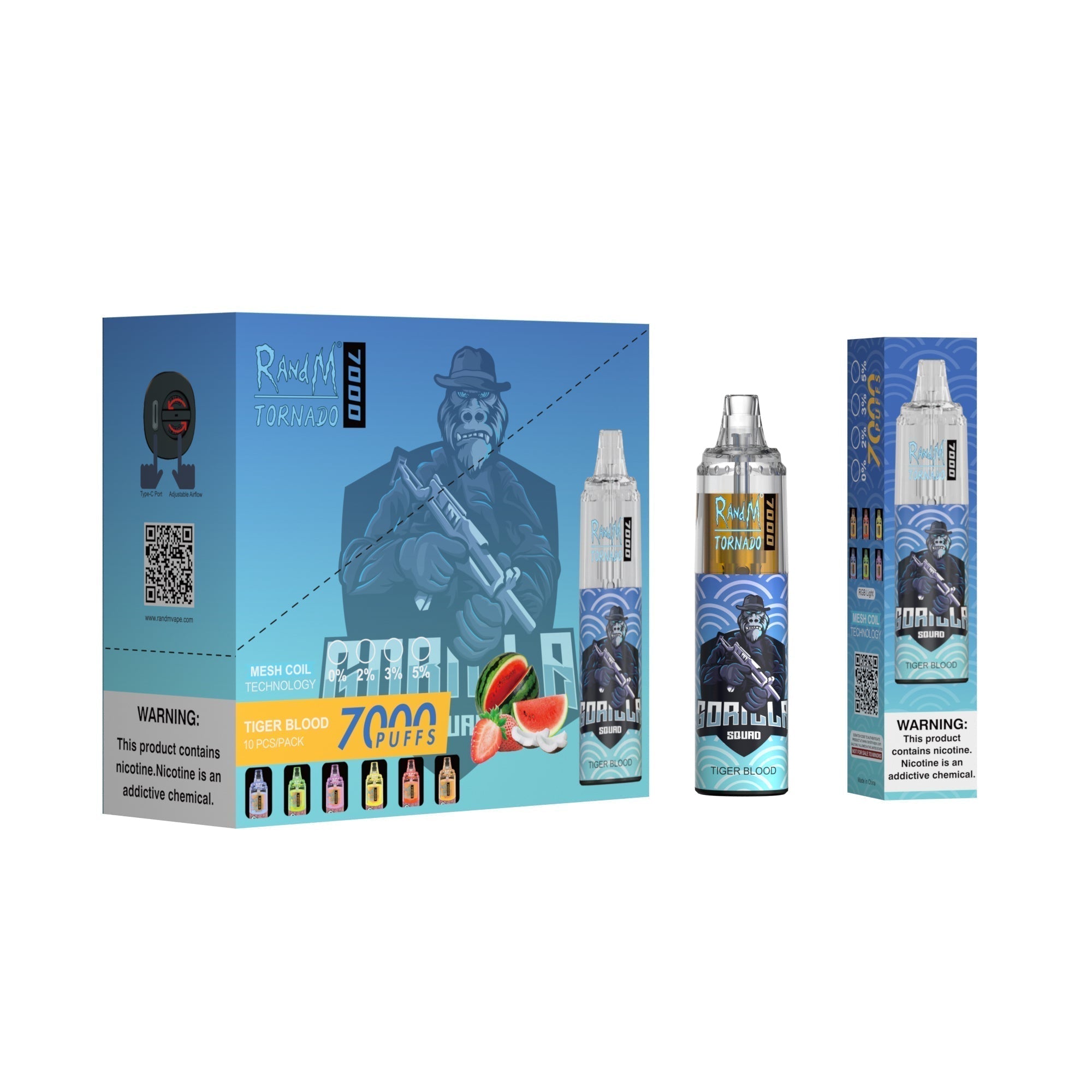 RAndM Tornado 7000 Puffs Disposable Vape Box Of 10