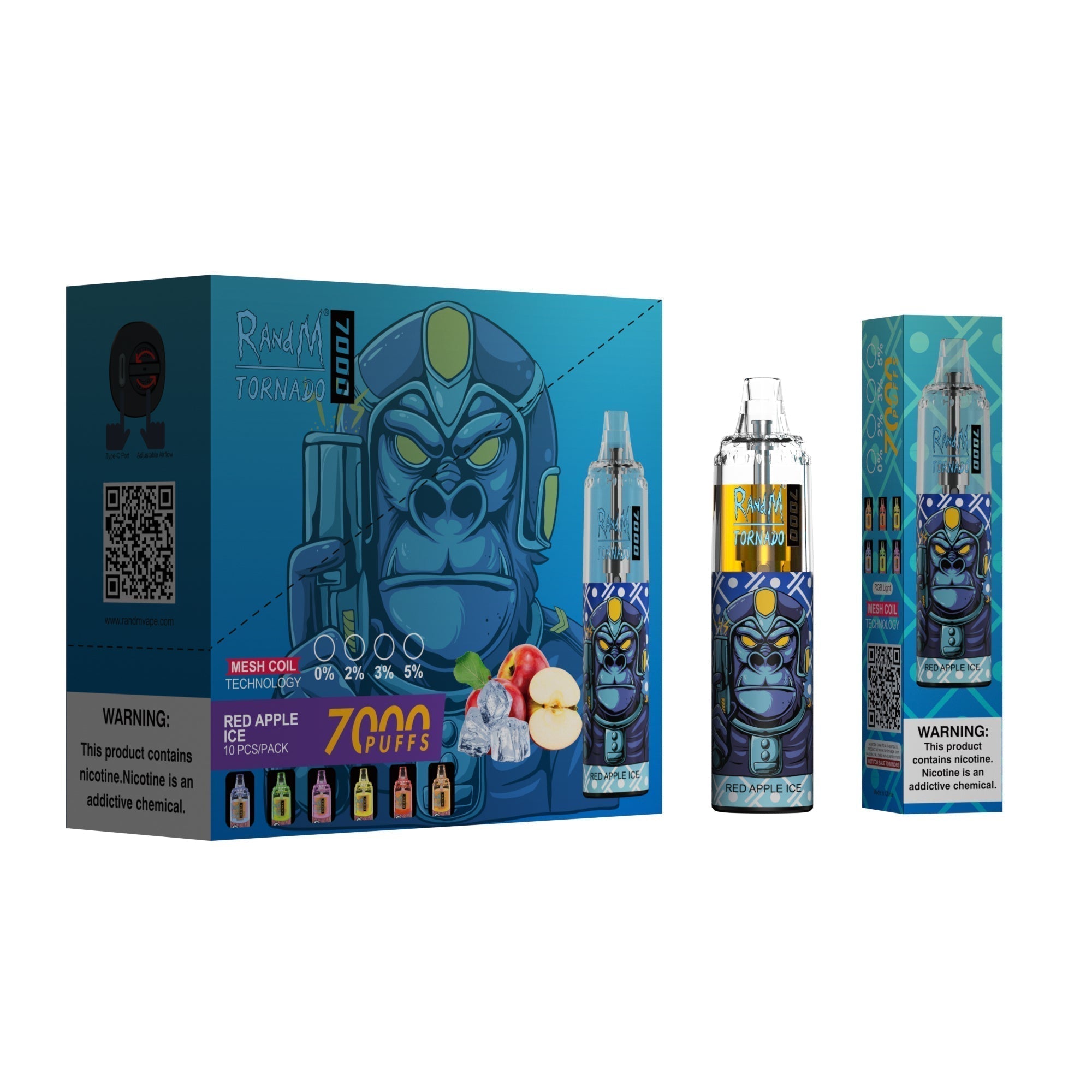 RAndM Tornado 7000 Puffs Disposable Vape Box Of 10