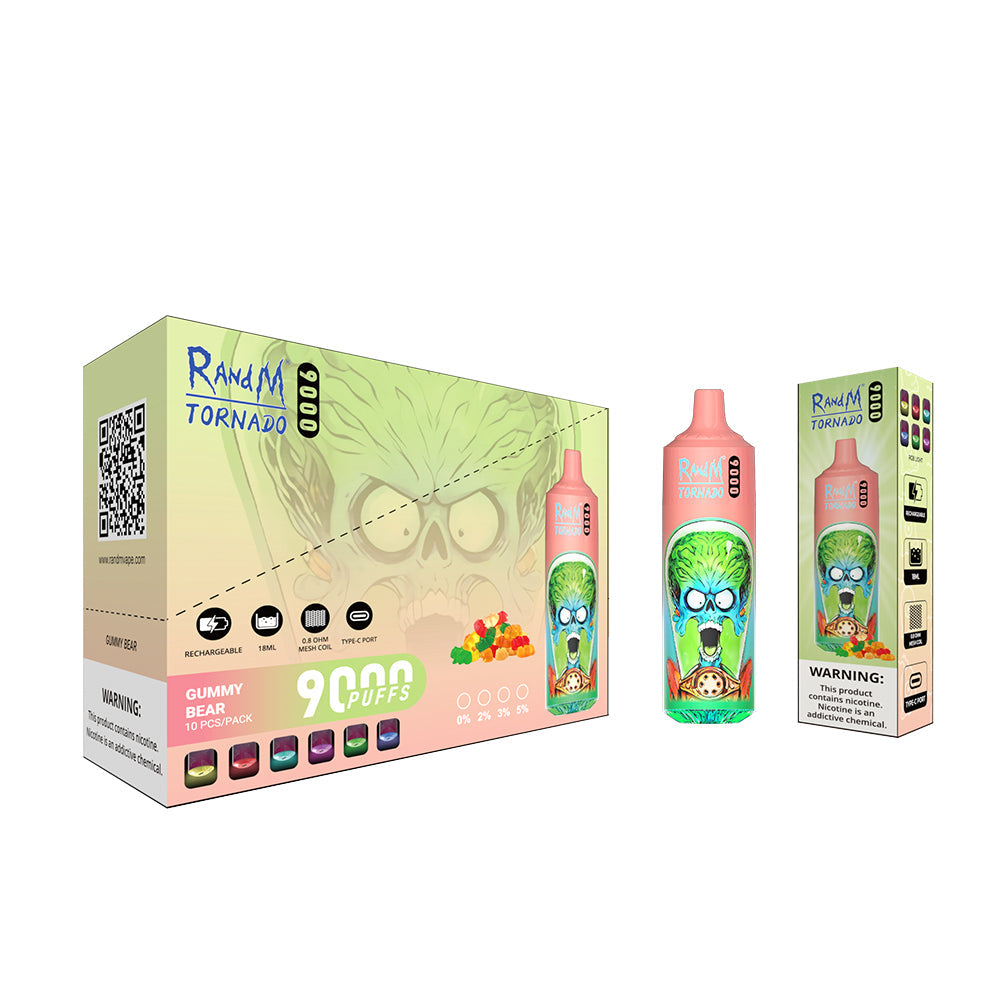 RAndM Tornado 9000 Puffs Disposable Vape (Box Of 10)