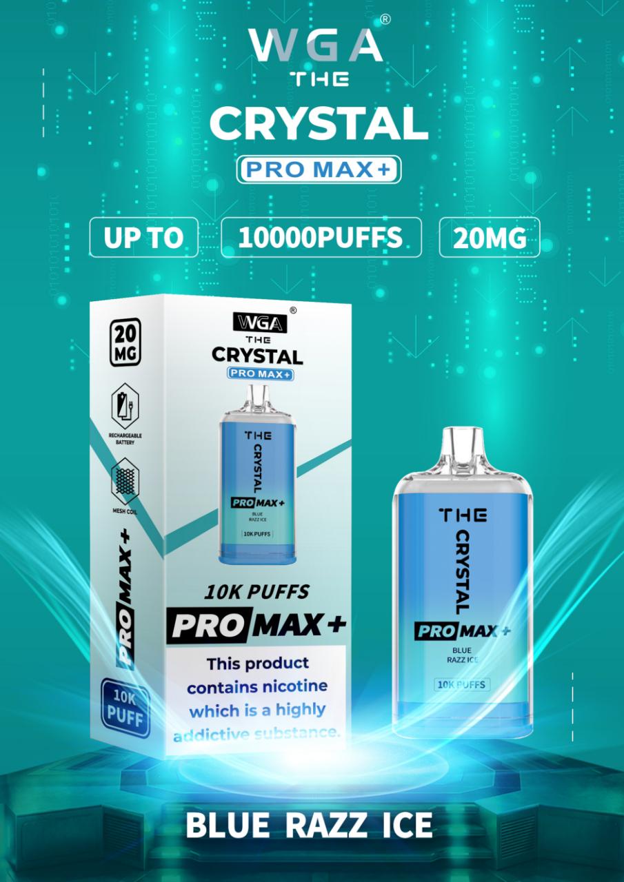 The Crystal Pro Max + 10000 Disposable Vape Pod Box Of 10