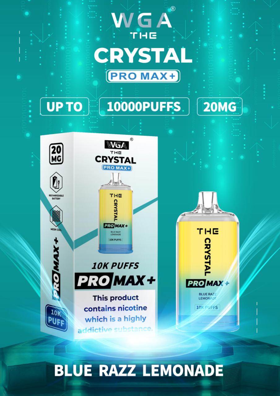 The Crystal Pro Max + 10000 Disposable Vape Pod Box Of 10