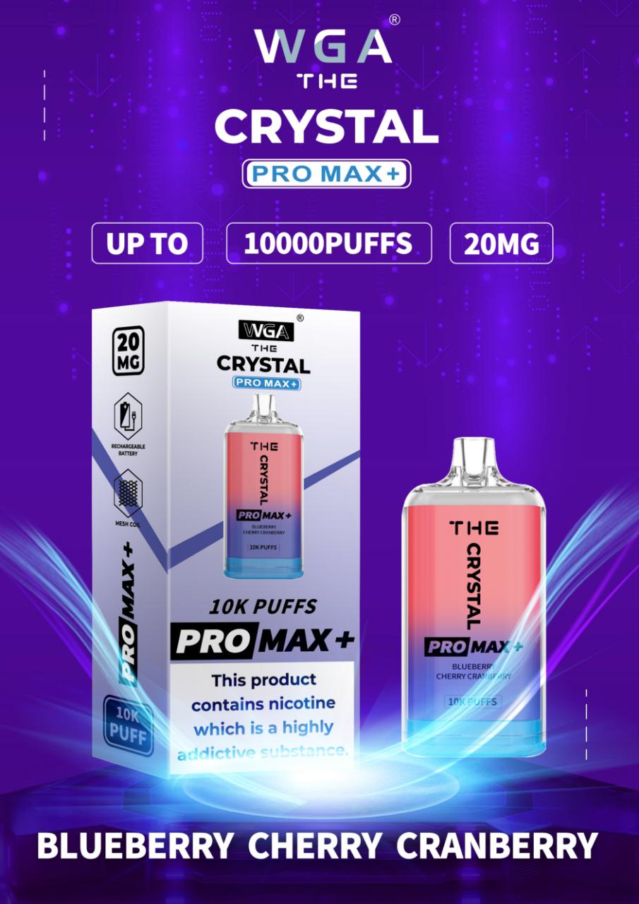 The Crystal Pro Max + 10000 Disposable Vape Pod Box Of 10