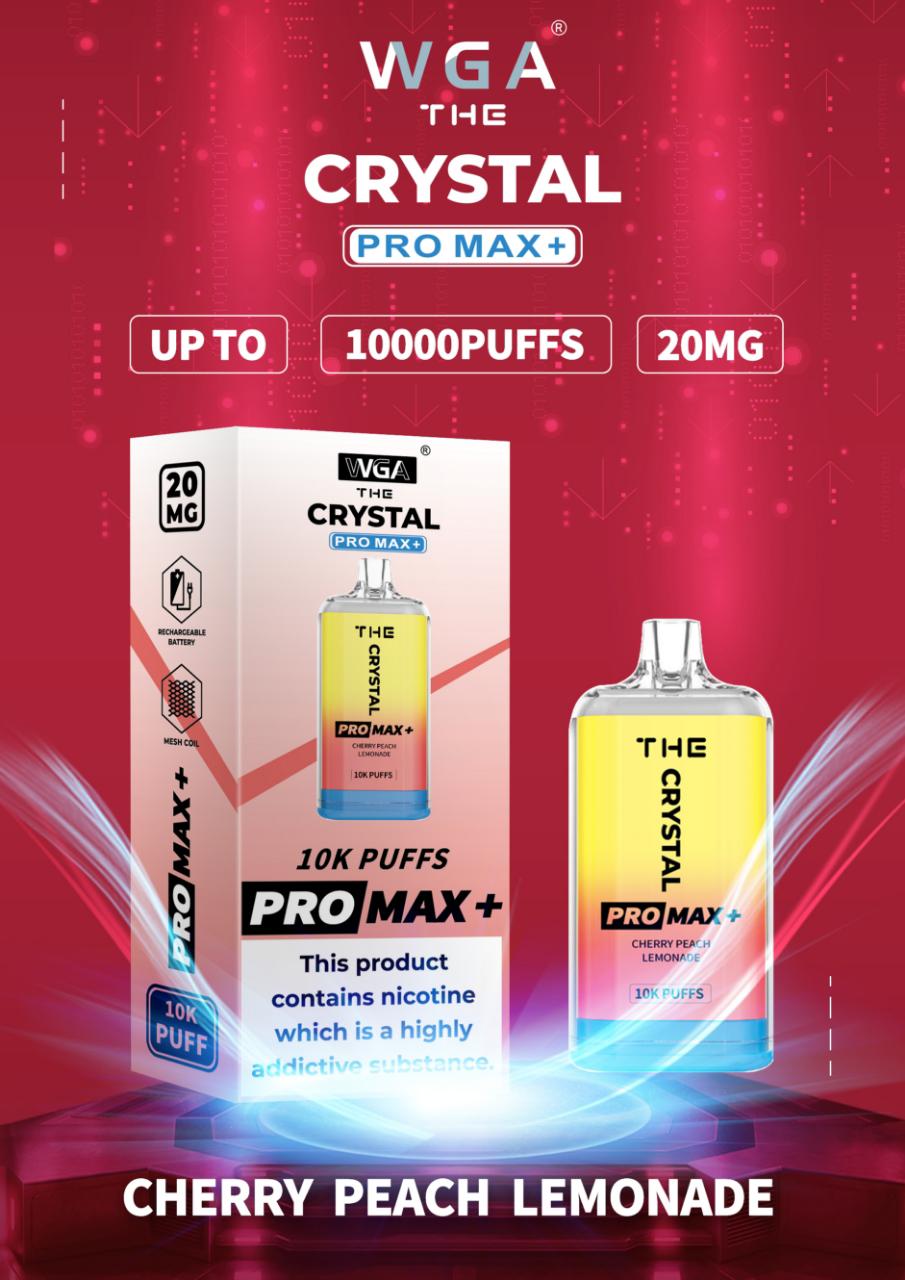 The Crystal Pro Max + 10000 Disposable Vape Pod Box Of 10