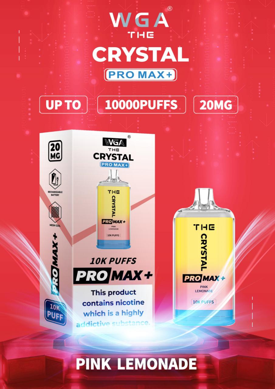 The Crystal Pro Max + 10000 Disposable Vape Pod Box Of 10