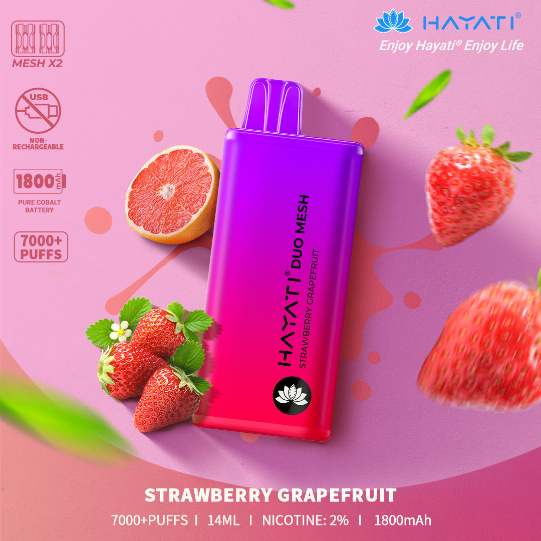 Hayati Duo Mesh 7000 Puffs Disposable Vape Box Of 10