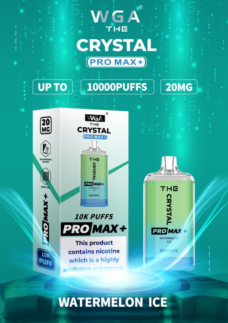 The Crystal Pro Max + 10000 Disposable Vape Pod Box Of 10