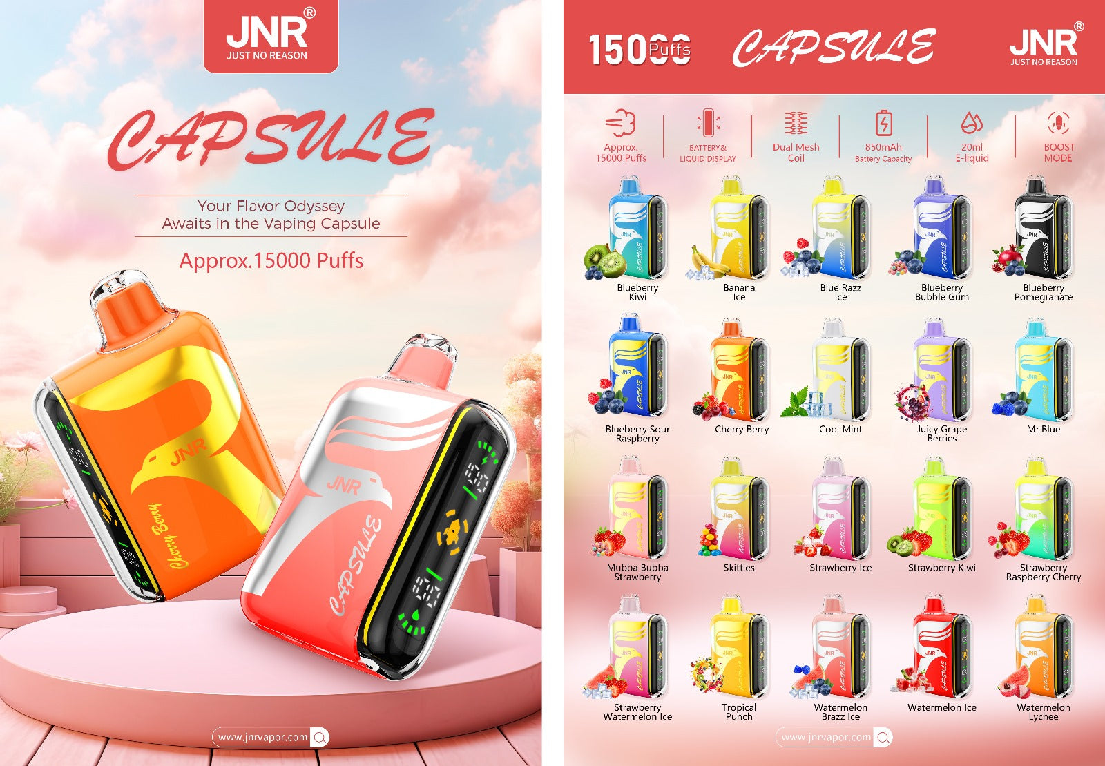 JNR Digital Box 15000 Puffs (Box of 10)